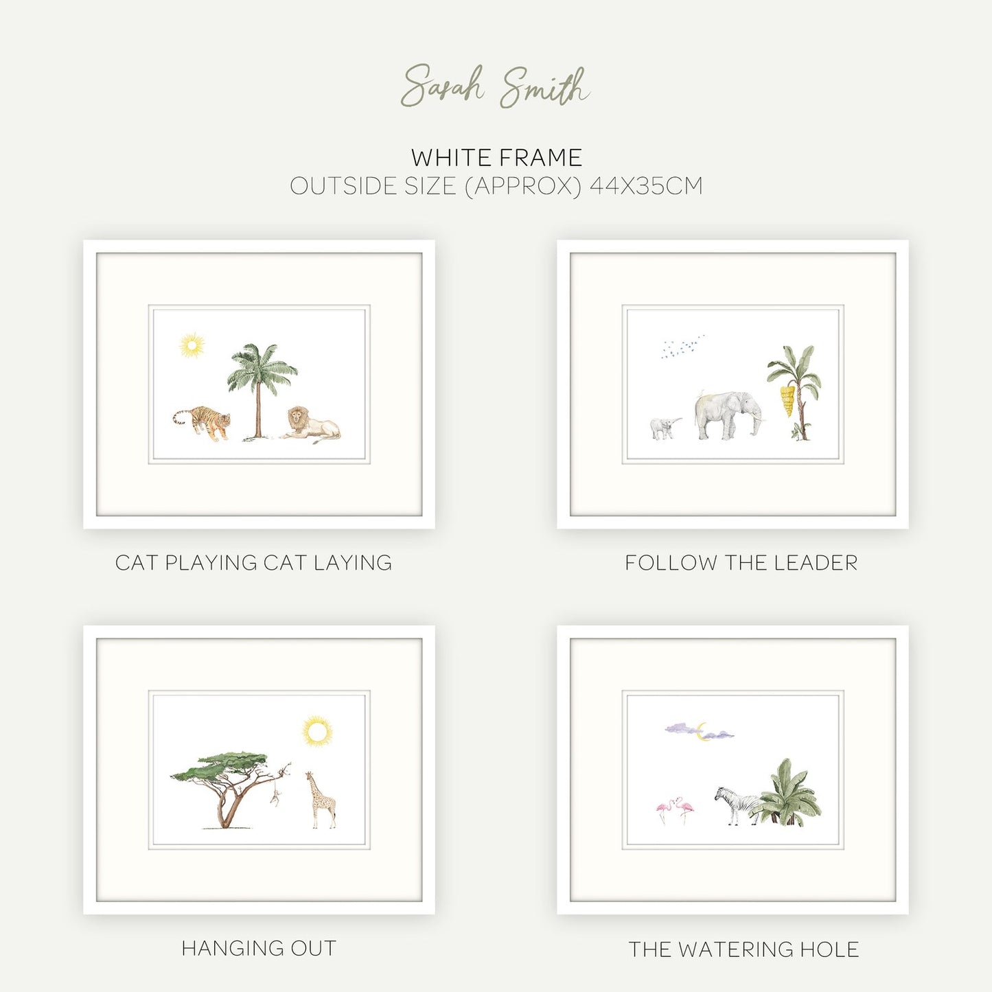 A4 Safari & Jungle Nursery Collection