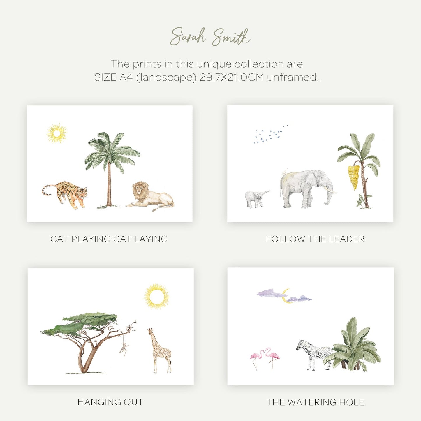 A4 Safari & Jungle Nursery Collection