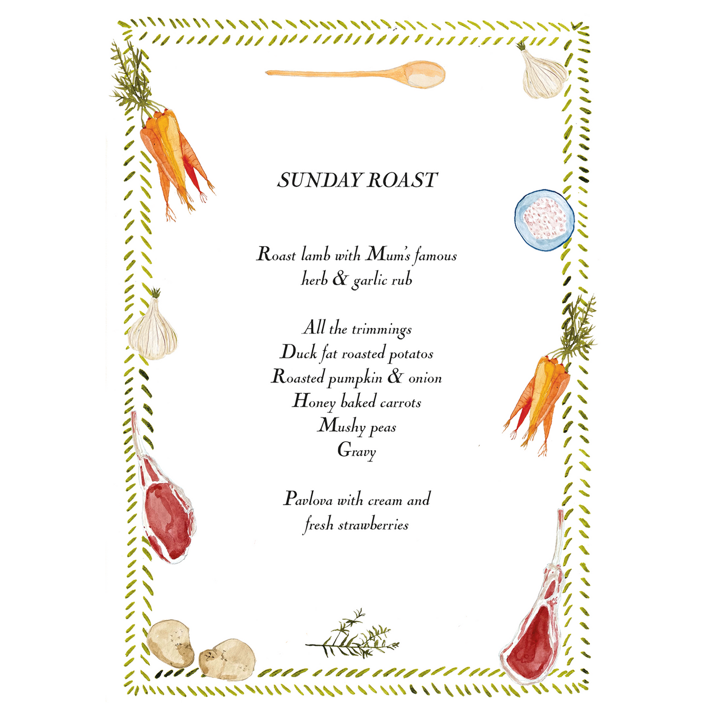 Wholesome Banquet Menu