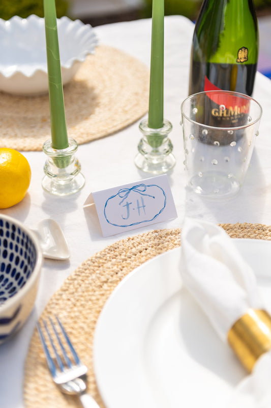 Blue Bows Place Cards
