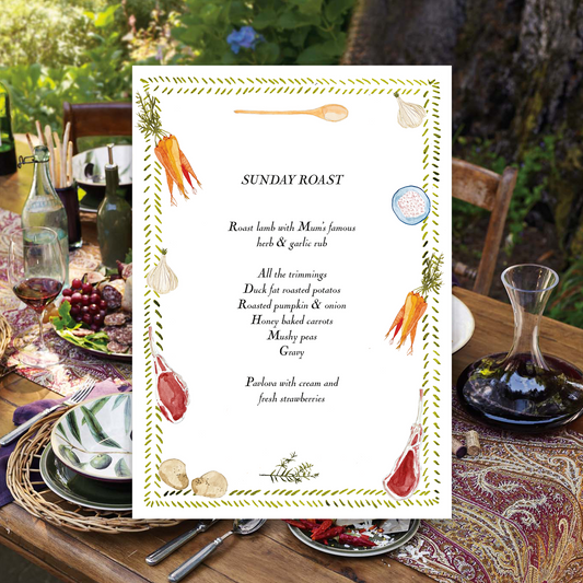 Wholesome Banquet Menu